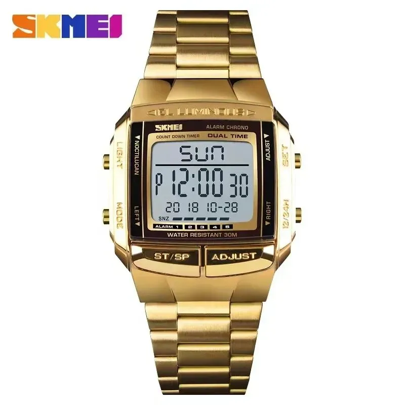 SKMEI - Reloj Skmei 1381 Dorado Correa Acero_.