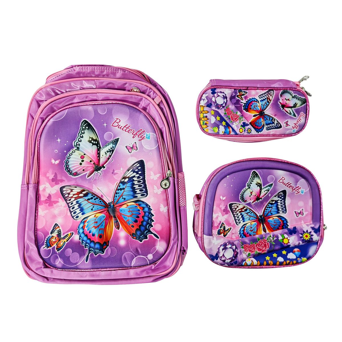 GENERICO - Mochila Escolar en Alto Relieve 3 en 1