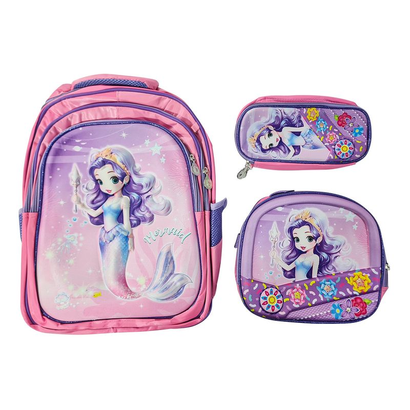 GENERICO - Mochila Escolar en Alto Relieve 3 en 1_.