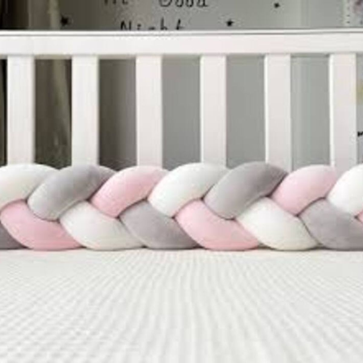 GENERICO - Trenza protector de cuna 4 metros terciopelo