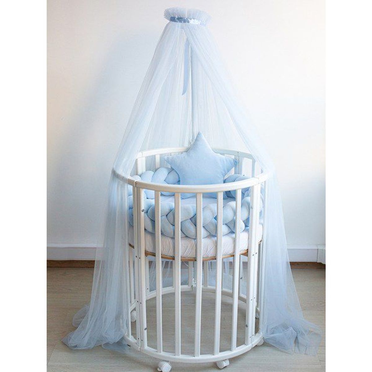GENERICO - Set para cuna redonda de 70 cm de diámetro, NO INCLUYE CUNA