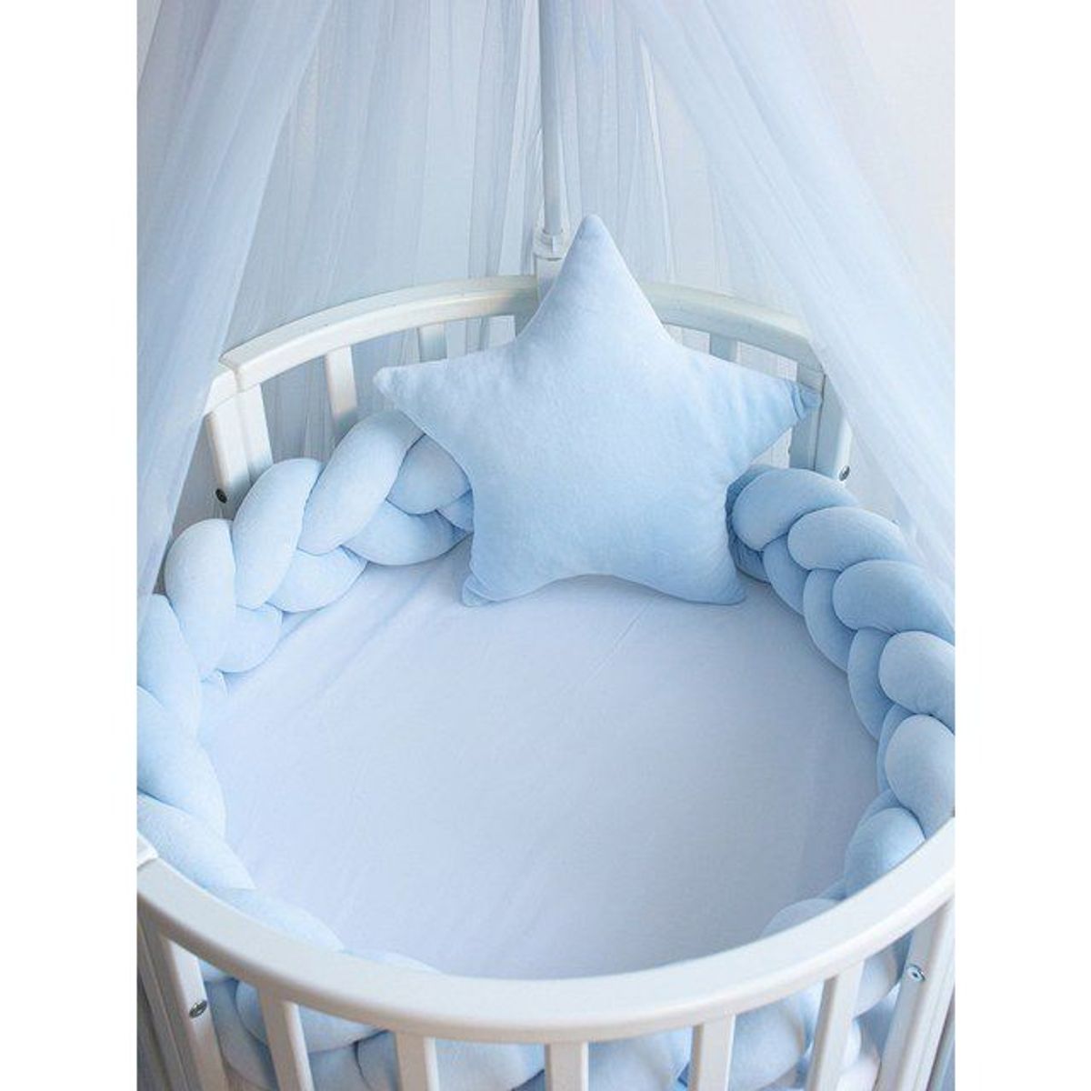 GENERICO - Set para cuna redonda de 70 cm de diámetro, NO INCLUYE CUNA