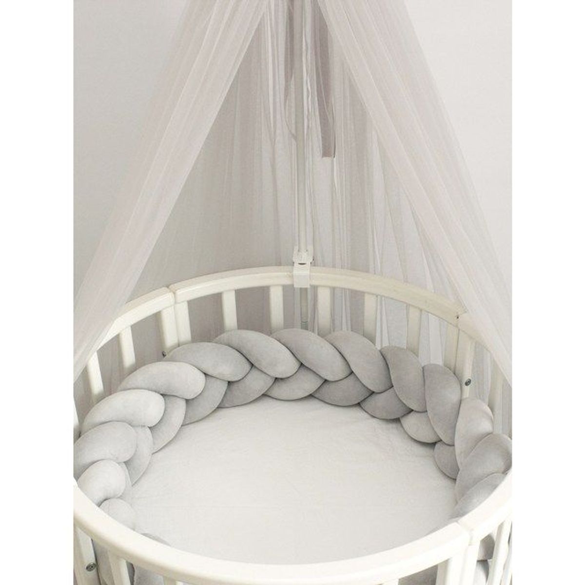 GENERICO - Terciopelo, set para cuna redonda de 70 cm de diámetro