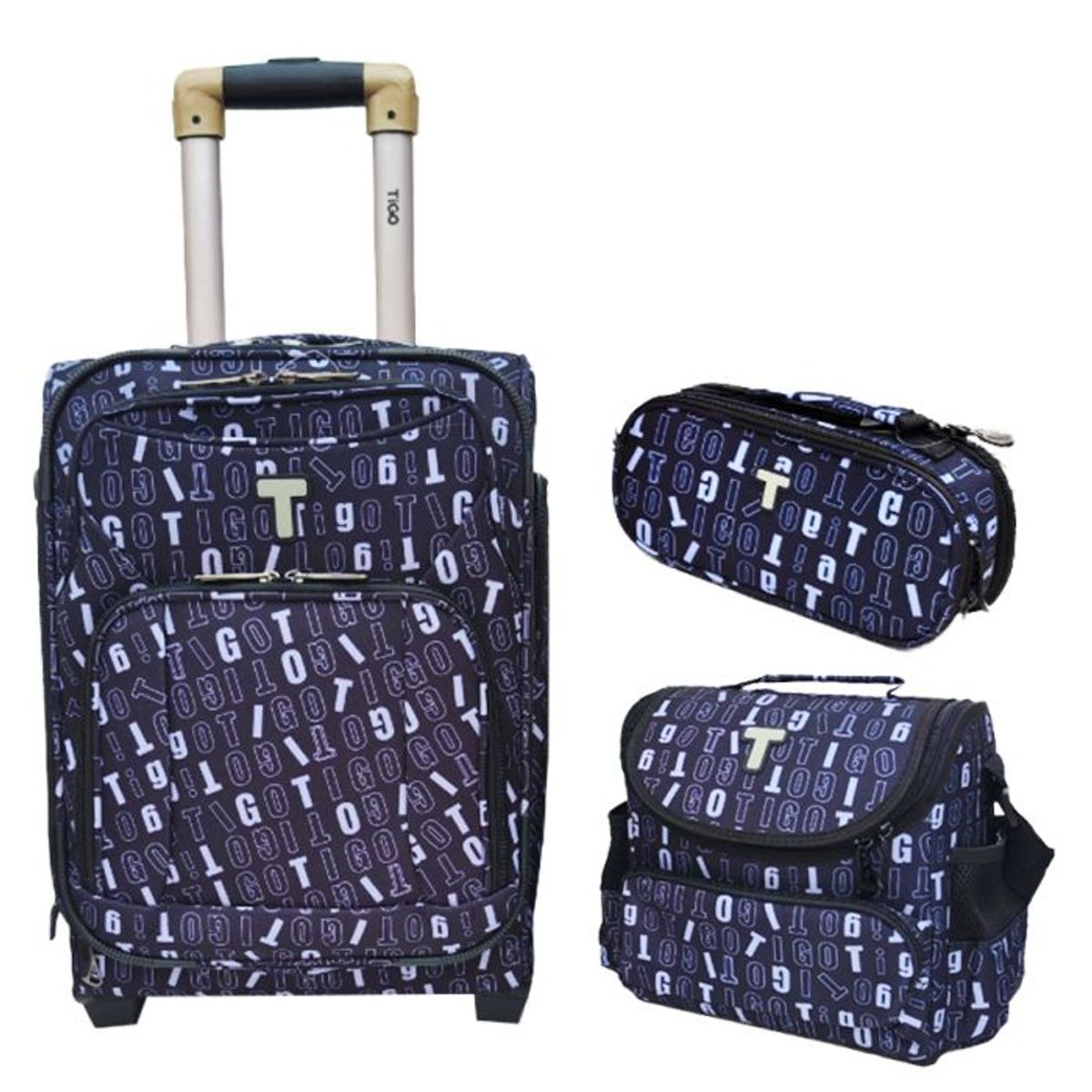 GENERICO - Set Maleta Tigo Negro Juvenil