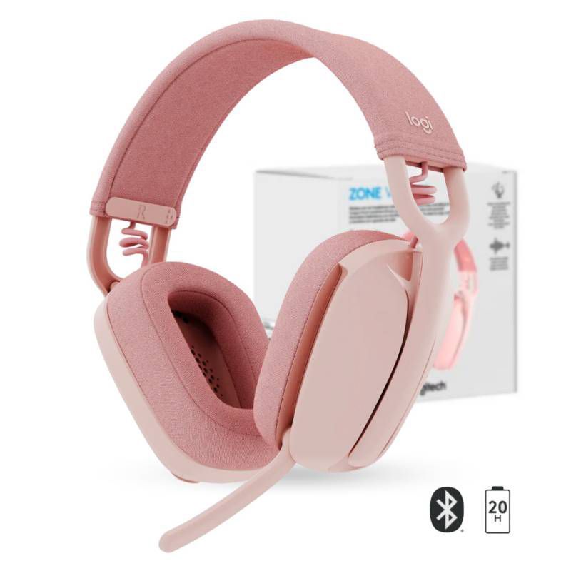 LOGITECH - AUDIFONO C/MICROF. LOGITECH ZONE VIBE 100 BLUETOOTH ROSADO