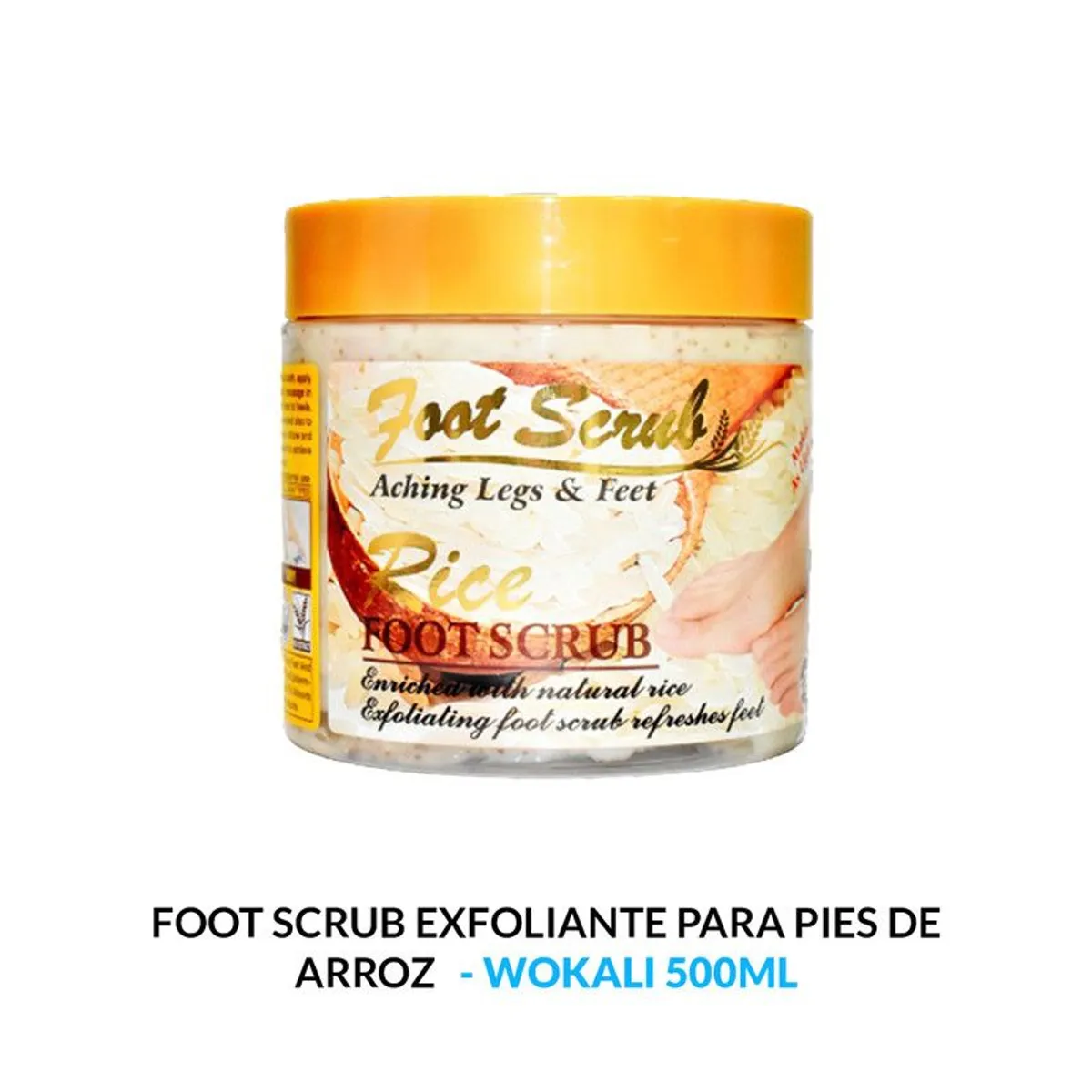 WOKALI - Exfoliante Para Pies de Arroz - Fruit of the Wokali 500gr