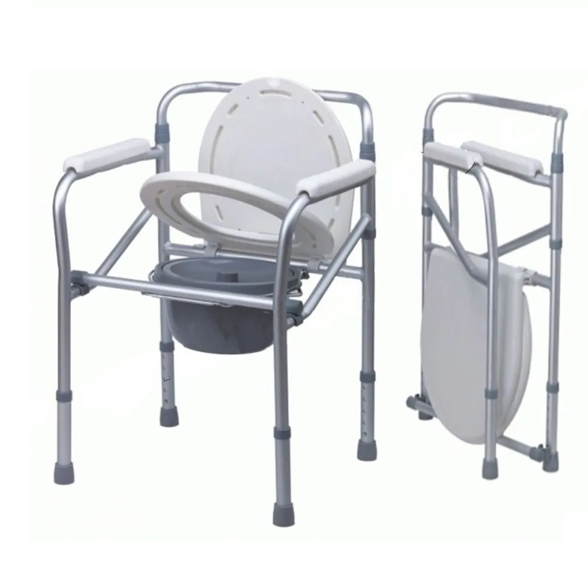 GENERICO - Silla sanitaria baño portatil aluminio