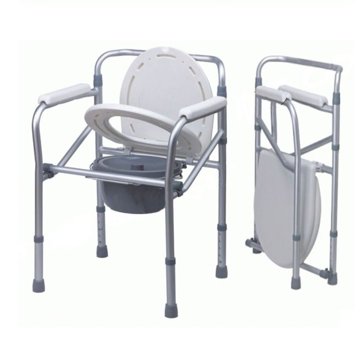 GENERICO - Silla sanitaria baño portatil aluminio