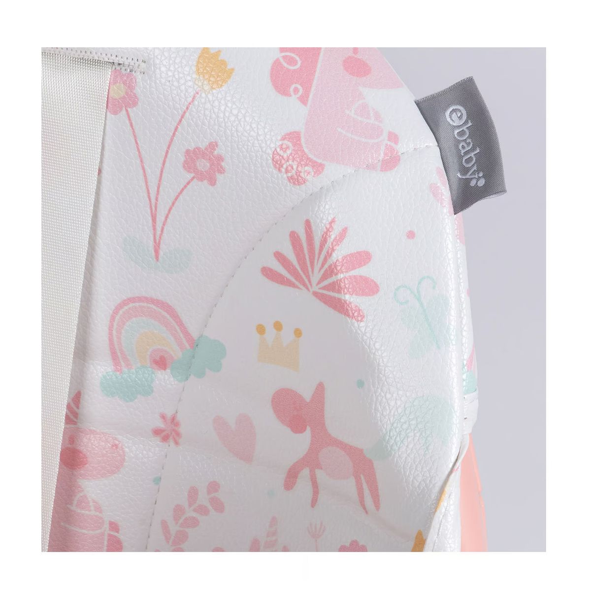 EBABY - Silla de Comer Asiento Reclinable con Ruedas DALI Fucsia