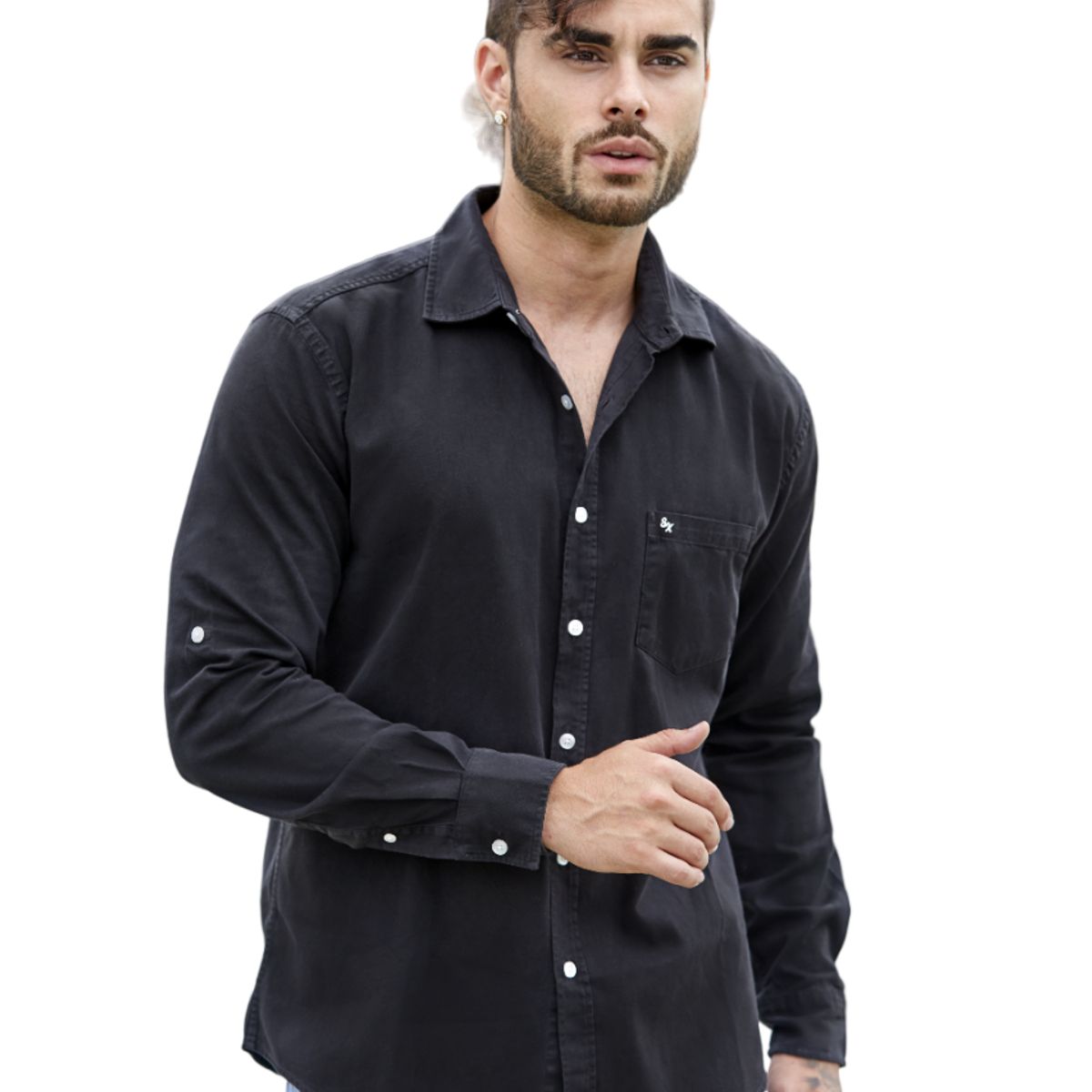 ZOHAR - Camisa para hombre - Sebastian Snaax - NEGRO