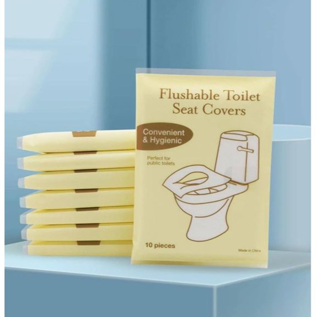 GENERICO - PROTECTOR DE CUBIERTA DE ASIENTO PARA BAÑO DESECHABLE 10 PZ