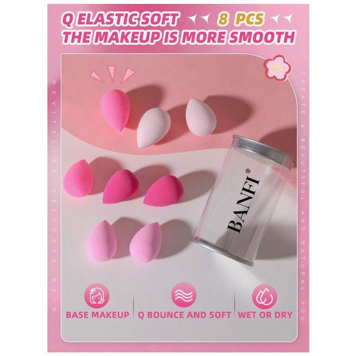 GENERICO - SET DE ESPONJAS FACIALES 8 PZ