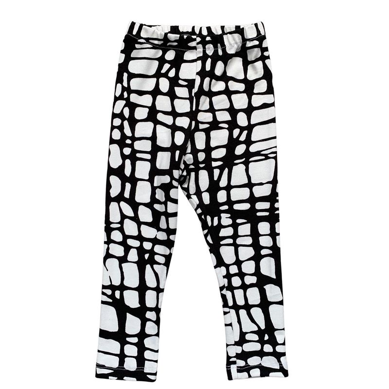 RED CARROT - Pantalon negro y blanco de algodon pima