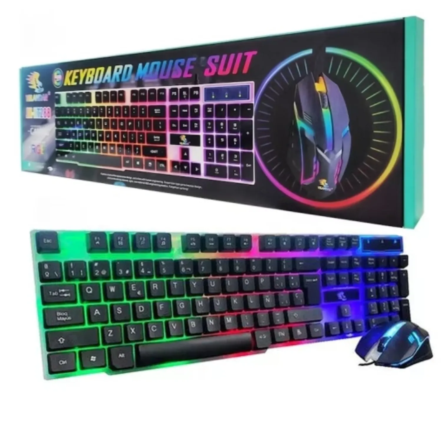Teclado Y Mouse Inalambrico Gamer Kit Teclado Y Mouse Gamer Para
