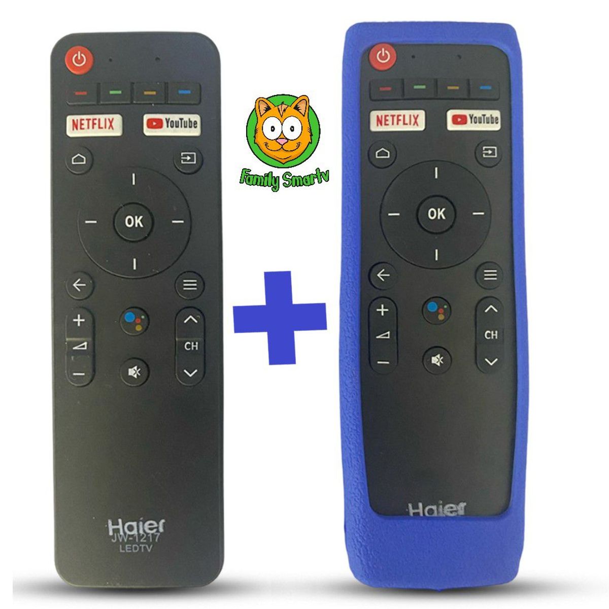 UNIVERSAL - Control Remoto para Tv Smart Haier 2022 + Funda Azul