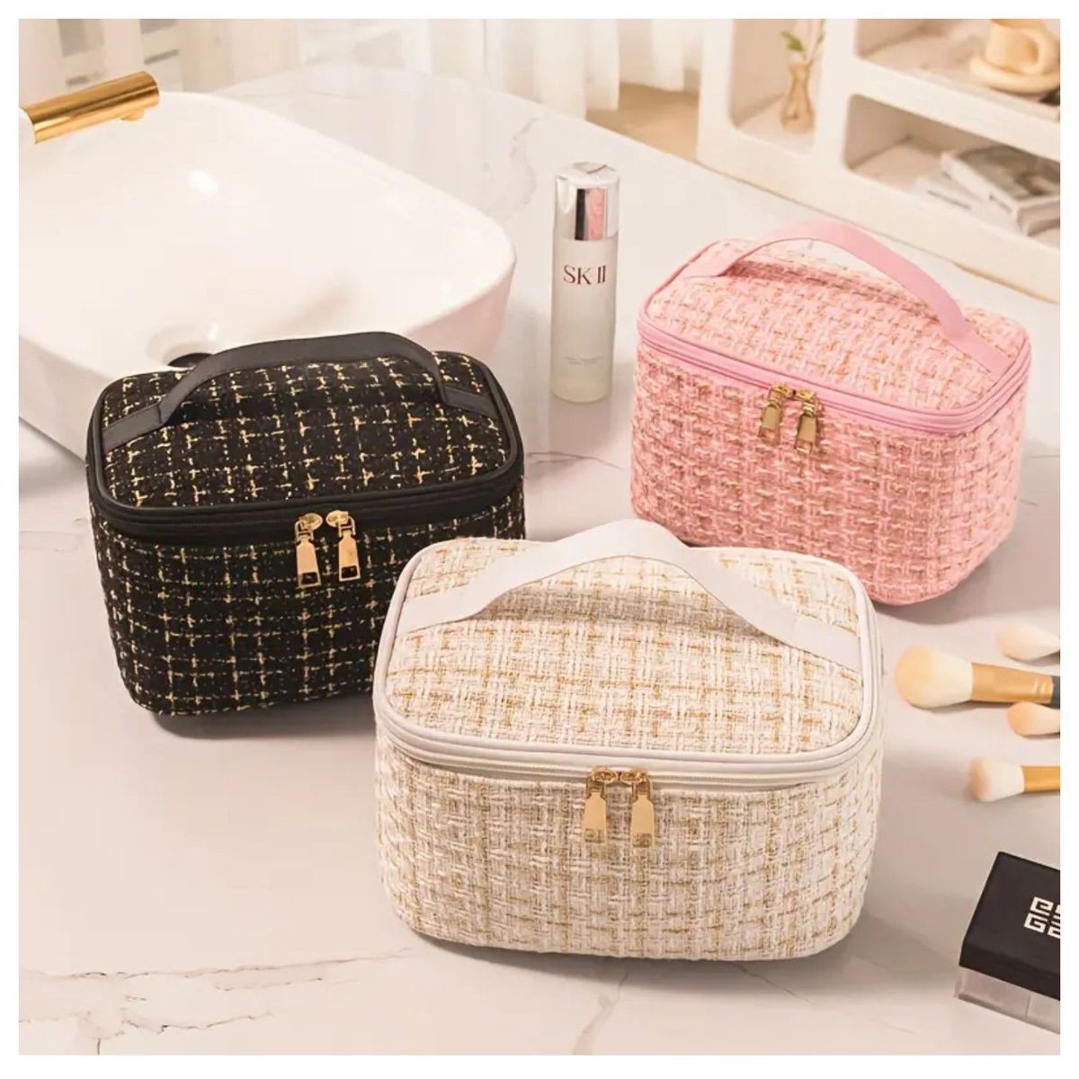 GENERICO - Organizador Neceser Maquillaje Bolso de Cosméticos Portátil para Viaje