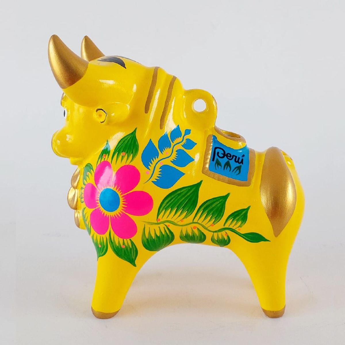 GENERICO - Toritos de Pucara amarillo de 13 cm.