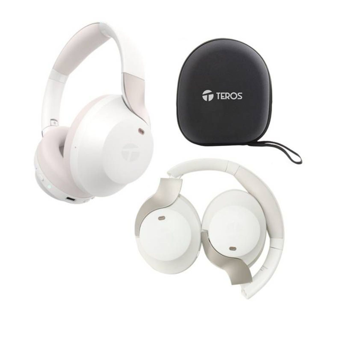 TEROS - AUDÍFONO INALÁMBRICO ANC TEROS TE-8033WP HEADSET BLANCO