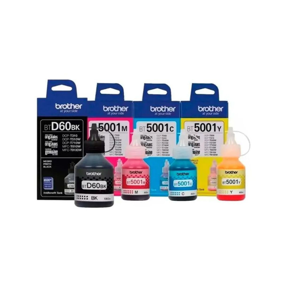 BROTHER - Pack Juego de Tintas Brother BT-5001 colores BTD-60BK negro Original