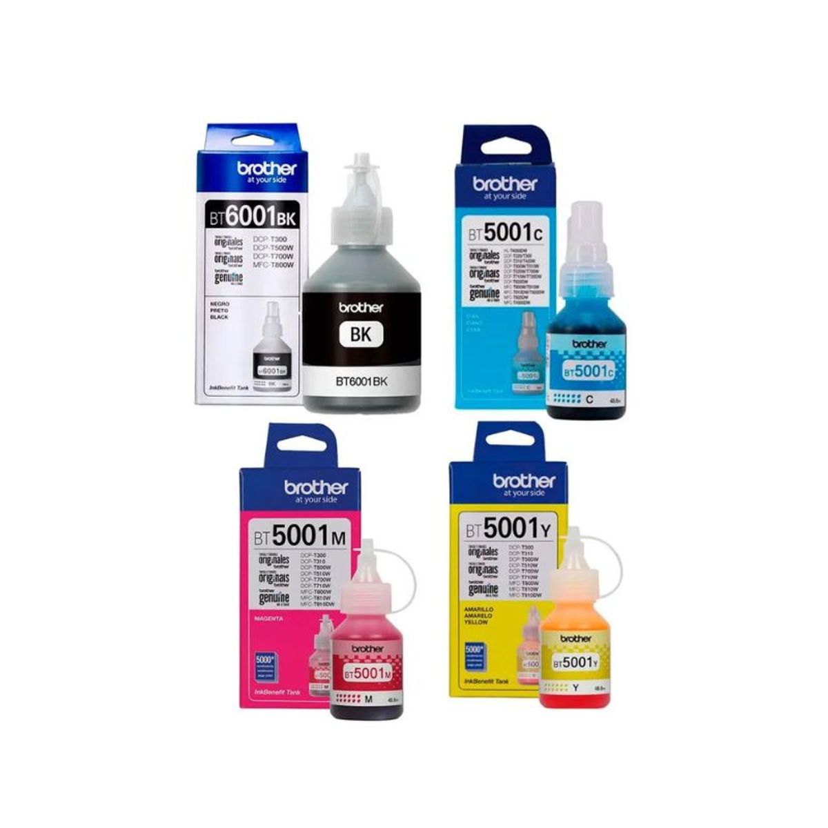BROTHER - Pack de 4 Tintas Brother BT5001- BT6001