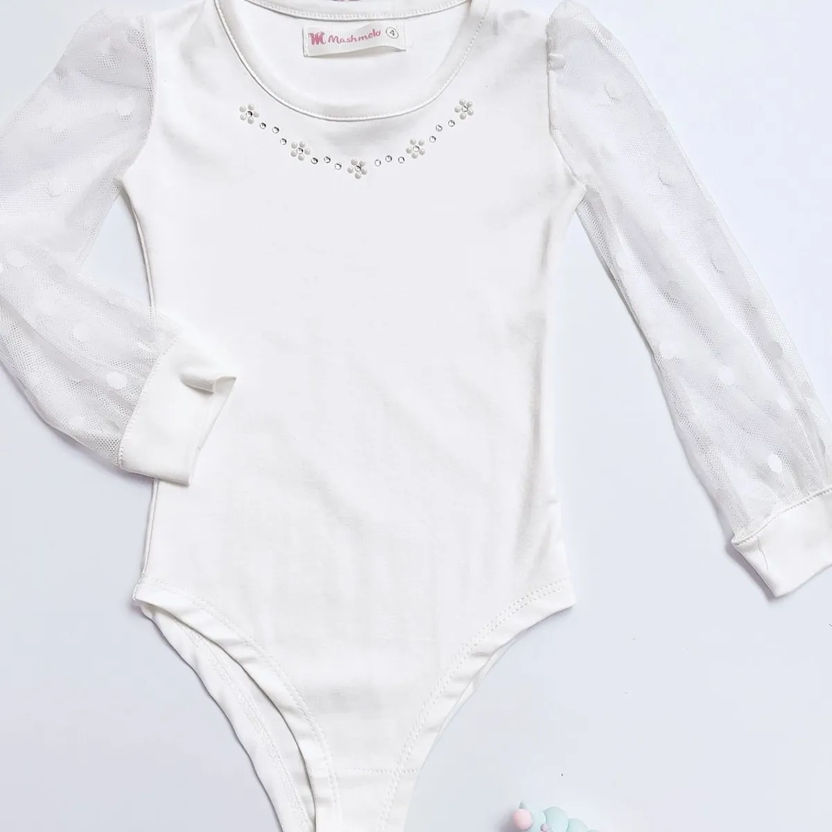 KIDS MASHMELO - BODY NIÑA ALGODÓN MANGA LARGA KIDS MASHMELO