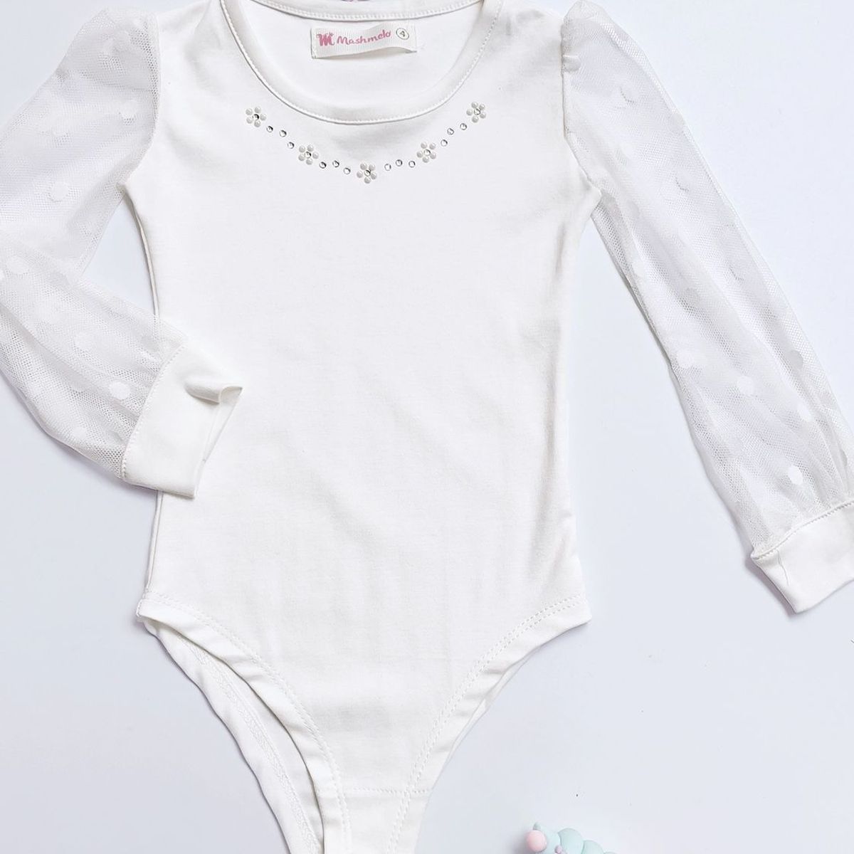 KIDS MASHMELO - BODY NIÑA ALGODÓN MANGA LARGA KIDS MASHMELO