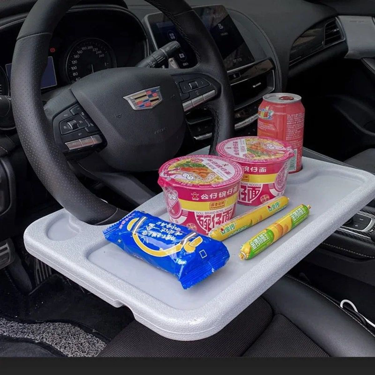 GENERICO - ACCESORIO INTERIOR PARA AUTO 2 EN 1 - Bandeja + Escritorio