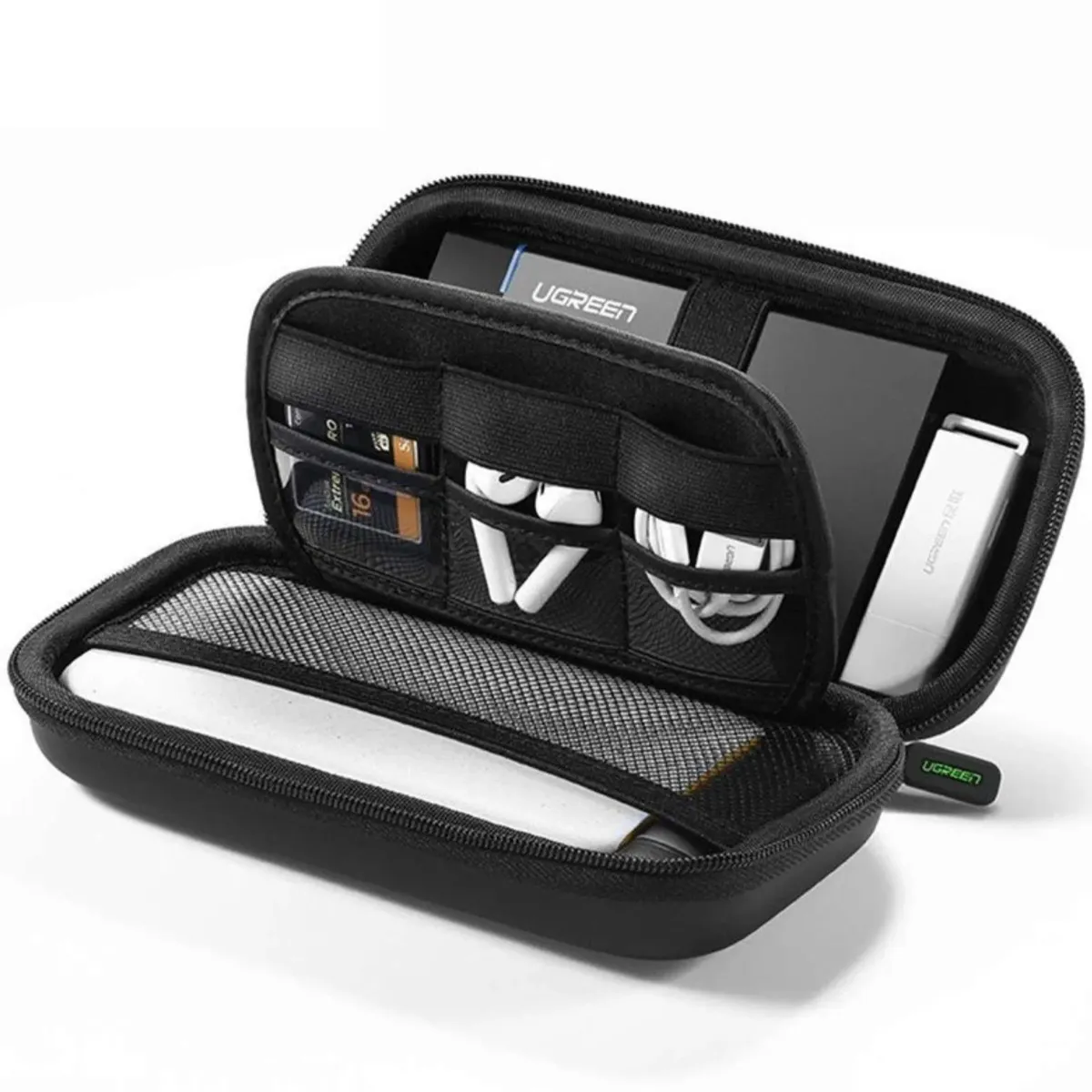 UGREEN - Estuche Rígido Ugreen Disco Duro Portátil Cables LP128 - 50274