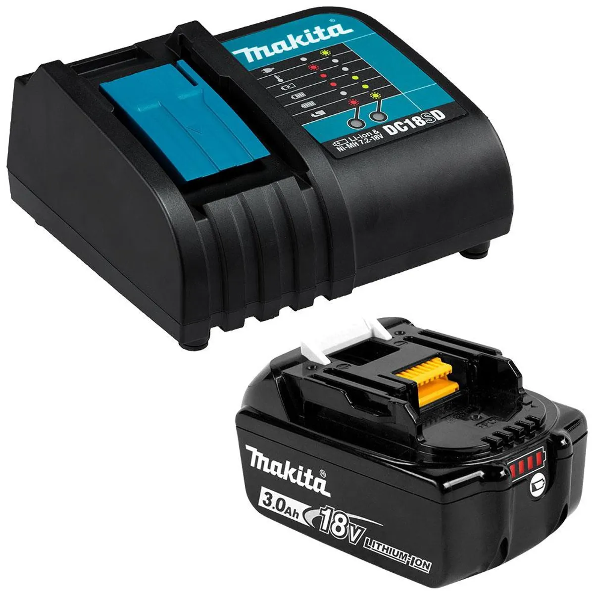 MAKITA - Kit Sopladora Inalámbrica DUB185Z + Bateria. 3.0 Ah + Cargador.