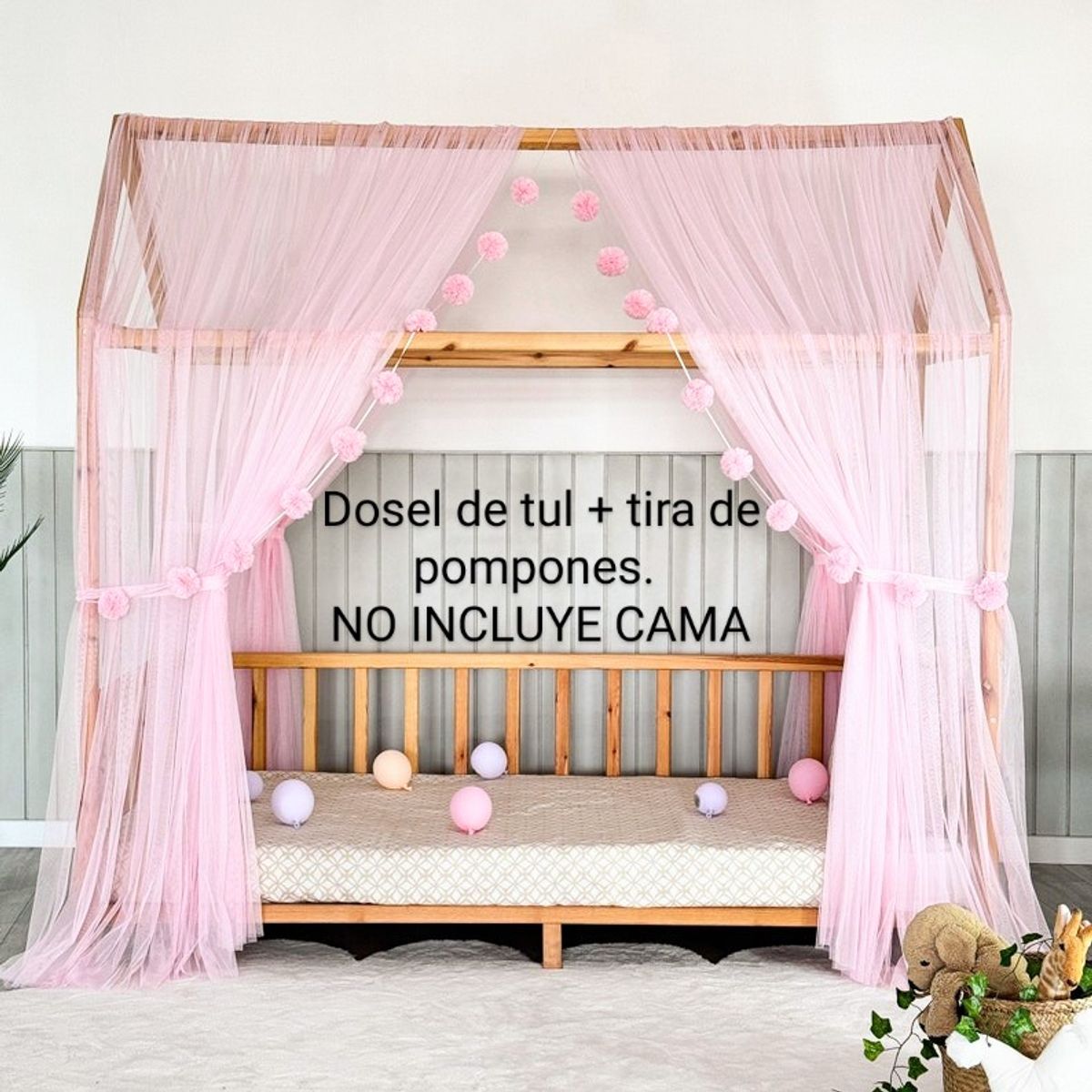 GENERICO - NO INCLUYE CAMA Dosel tul para cama Casa montessori