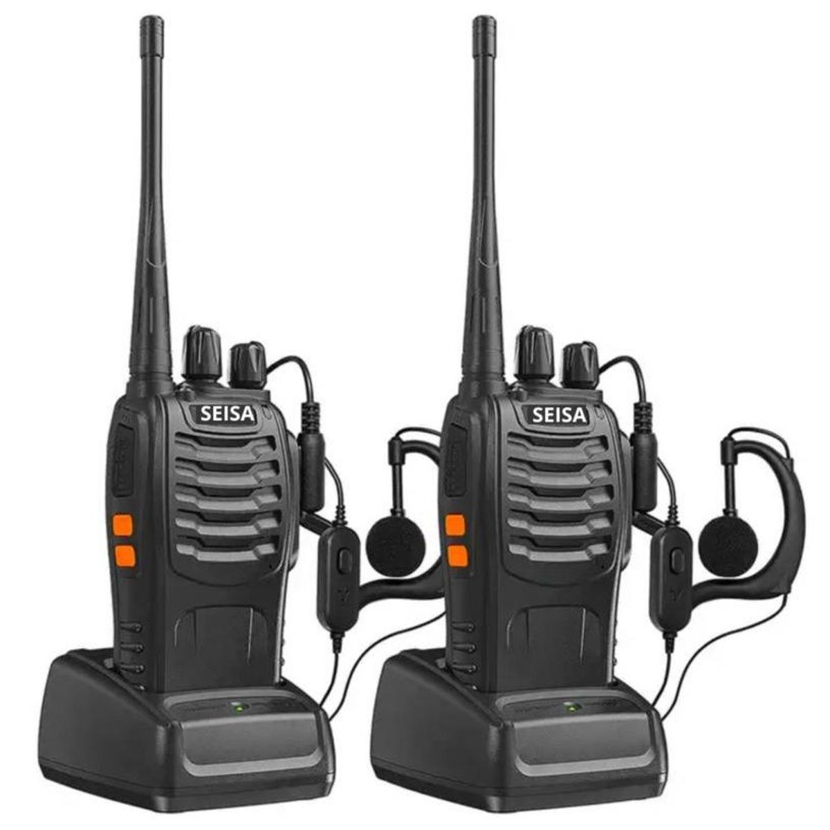 SEISA - Walkie Talkie Seisa - Pack 2 Radios - Incluye Manos Libres