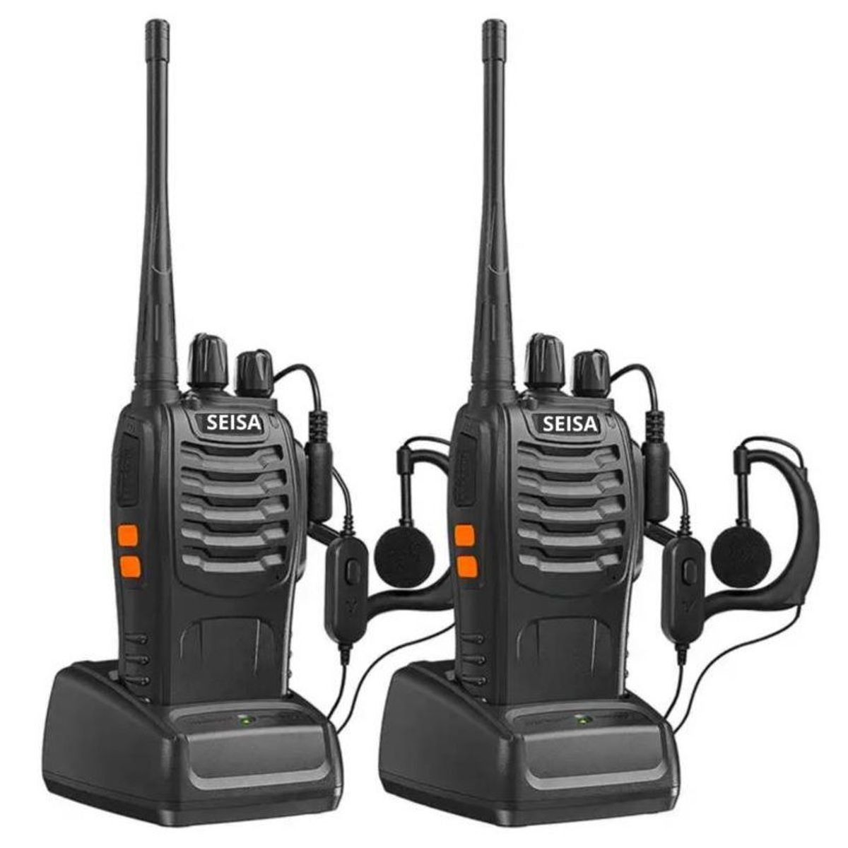 SEISA - Walkie Talkie Seisa - Pack 2 Radios - Incluye Manos Libres