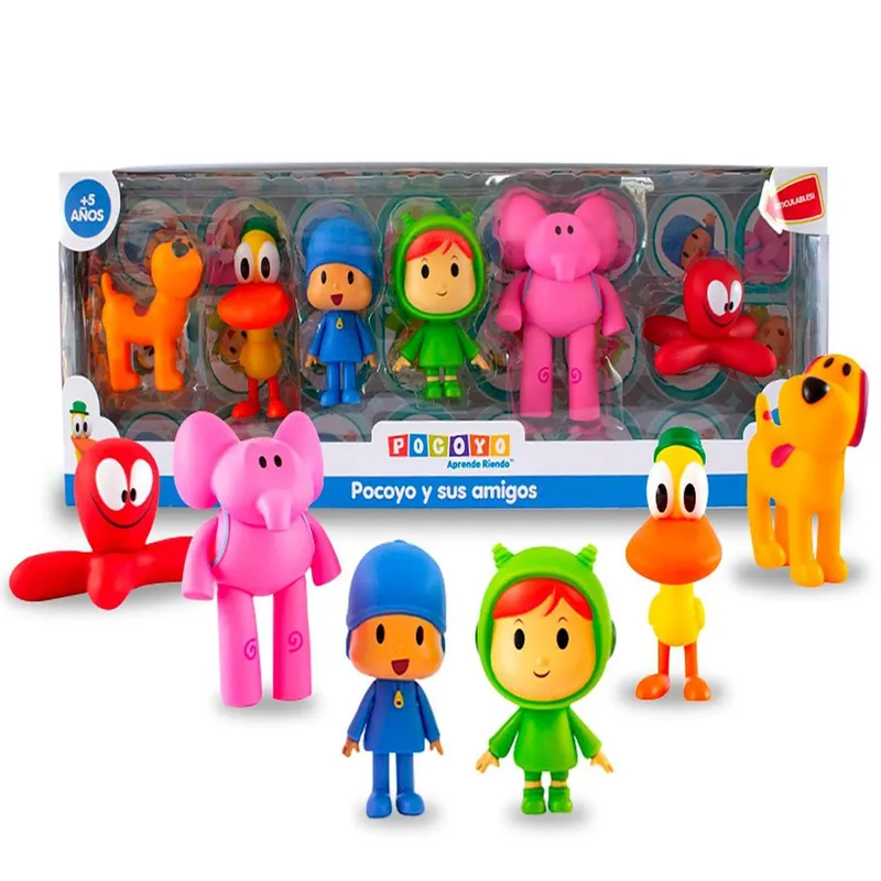 POCOYO - Set de Figuras Articulables Pocoyo y sus Amigos 6pcs