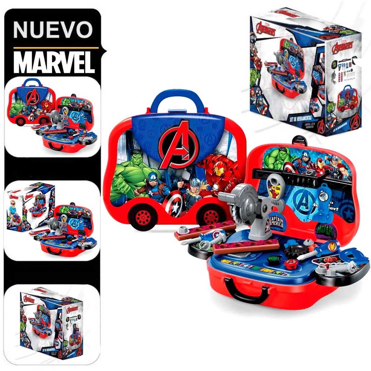 MARVEL - Set De Herramientas Y Lonchera 2 En 1 Avengers