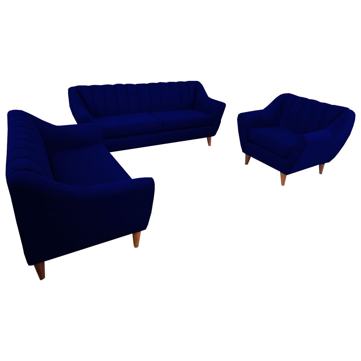 HOME PREMIUM - Juego de Sala 3 2 1 Soly Azul