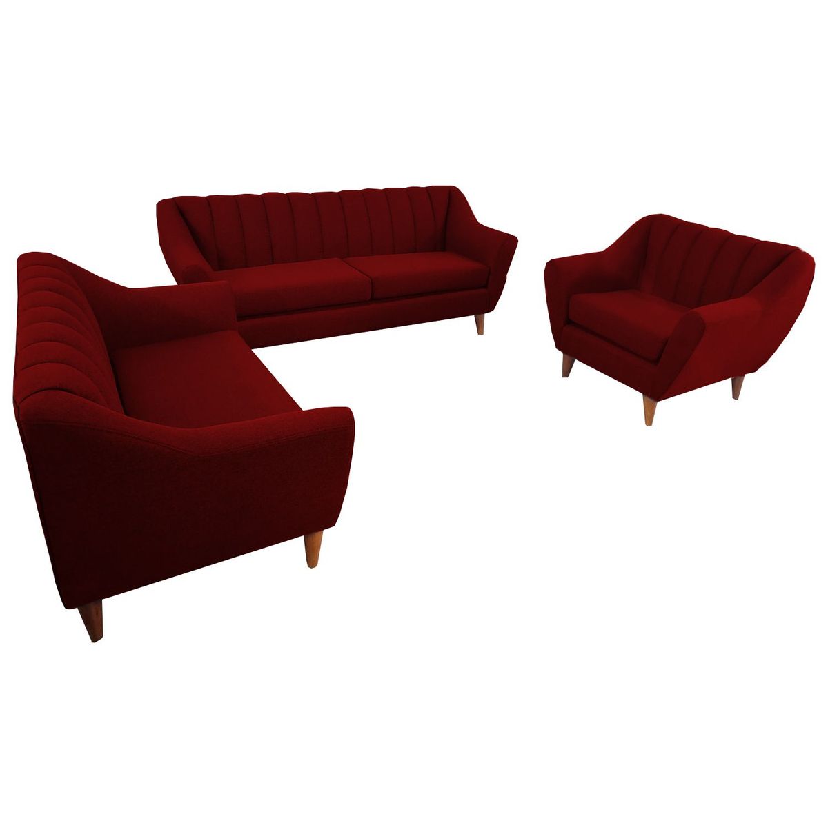 HOME PREMIUM - Juego de Sala 3 2 1 Soly Rojo