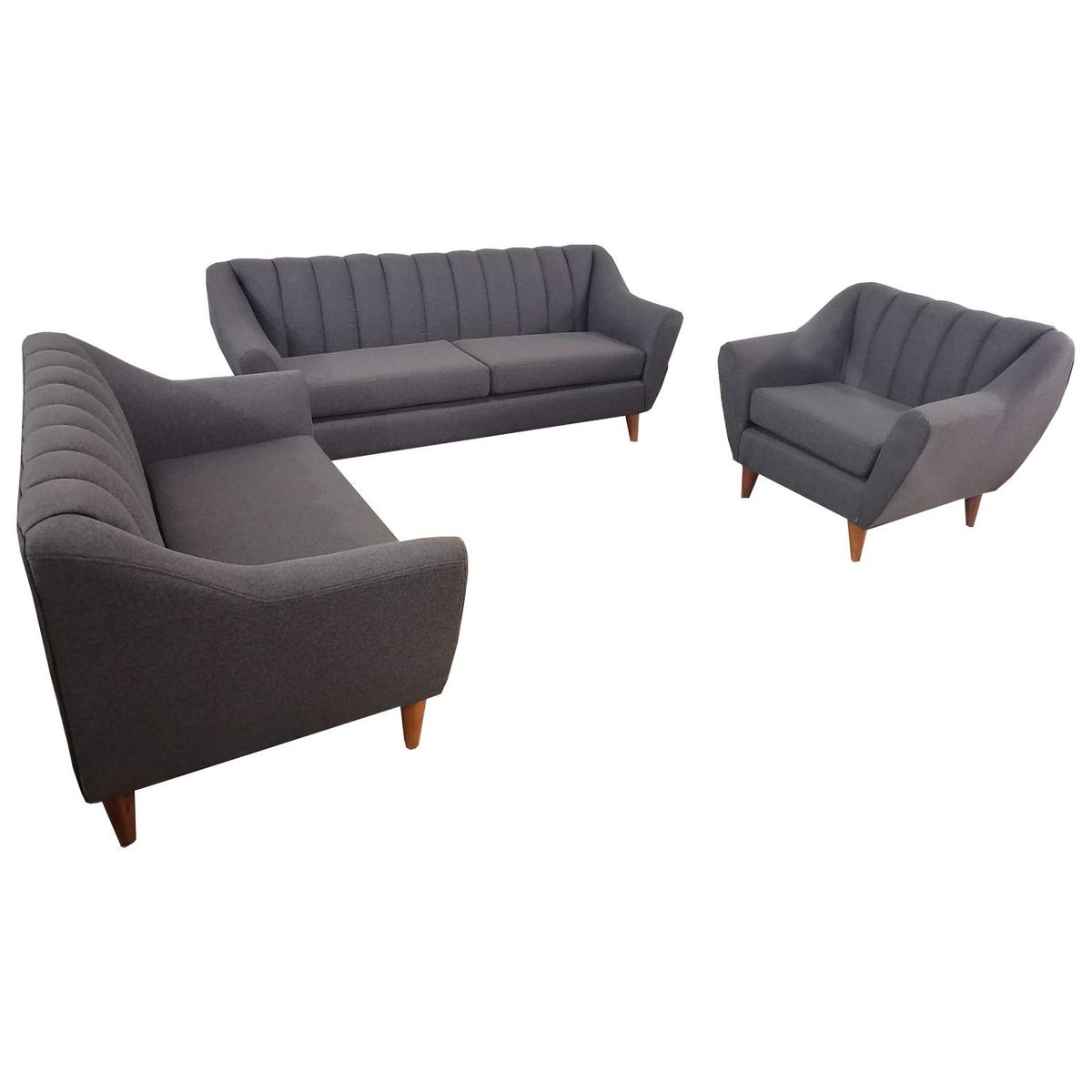 HOME PREMIUM - Juego de Sala 3 2 1 Soly Gris