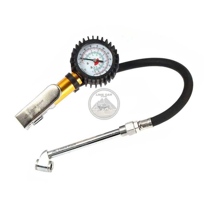 GENERICO - Inflador Manometro Medidor de presion neumatico 220PSI