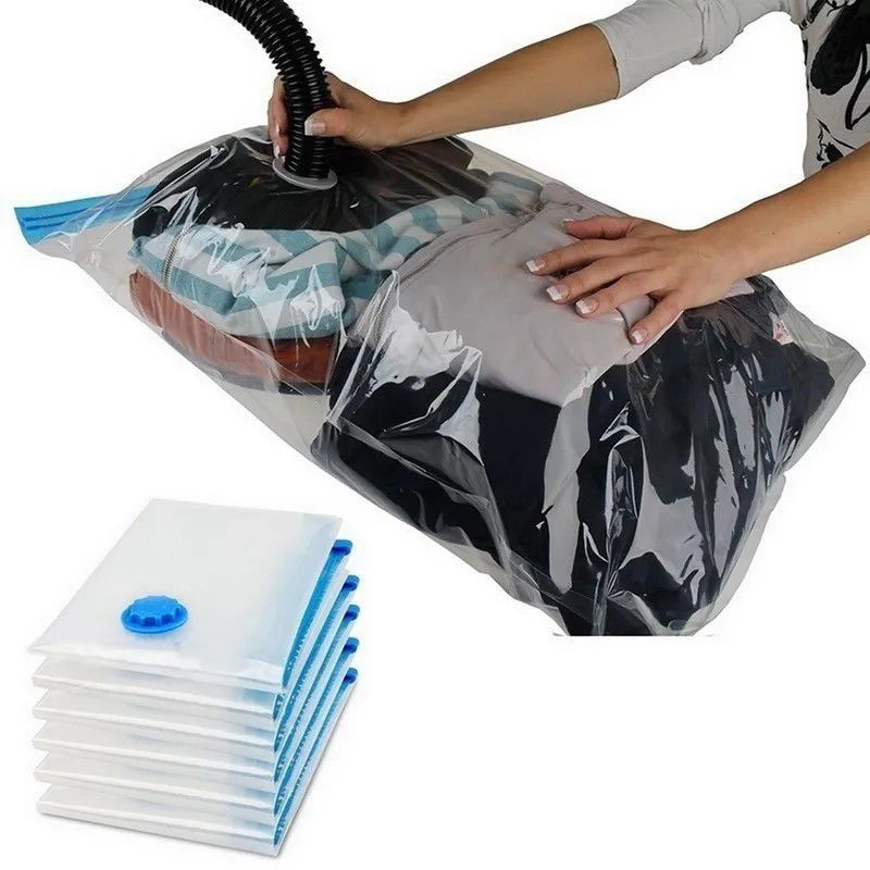 GENERICO - Pack De 3 Bolsas Compresoras Al Vacío Para Ropa 30x50cm