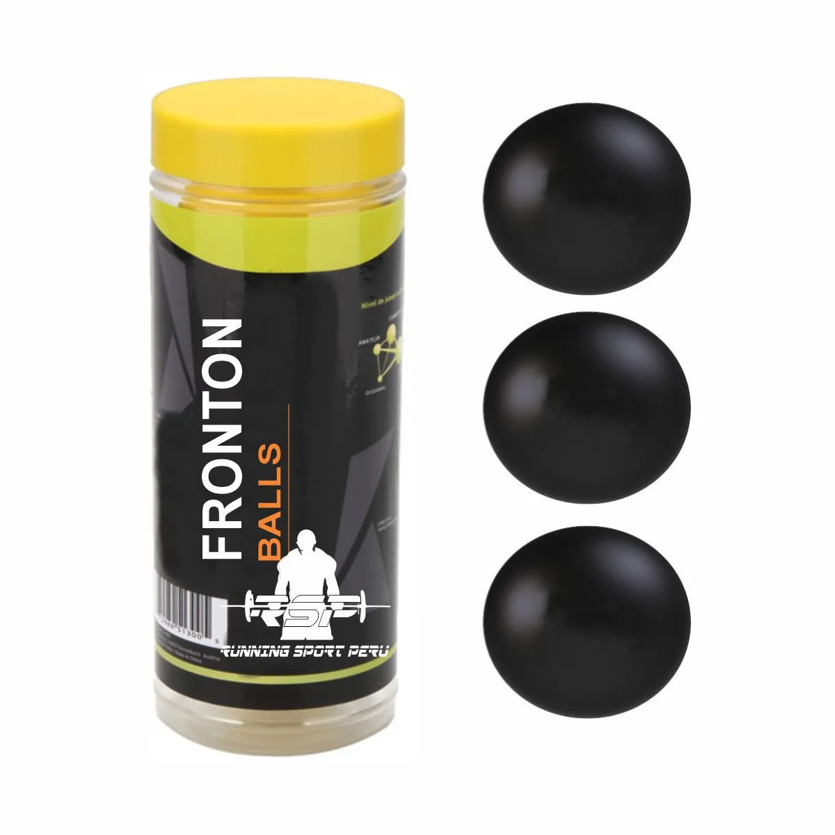 GENERICO - Set 3 Pelotas de Frontón Negro