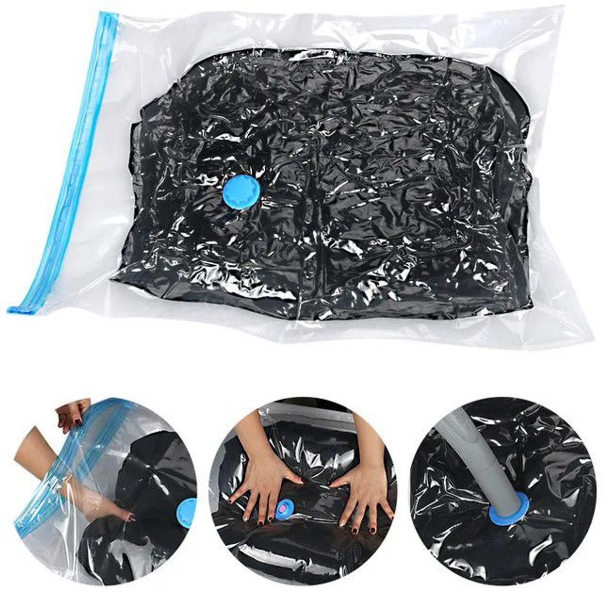 GENERICO - Pack De 3 Bolsas Compresoras Al Vacío Para Ropa 40x60cm