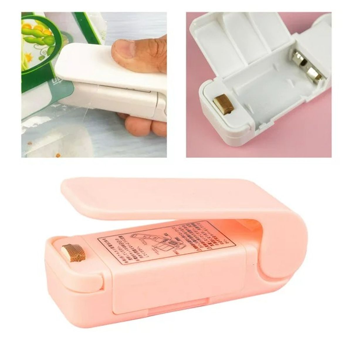 GENERICO - Pack 2 Mini Selladora a Pilas Termica Para Plastico Bolsas Polietileno