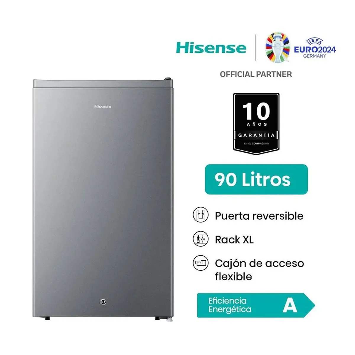 HISENSE - FRIGOBAR HISENSE 90L RR121H - Gris