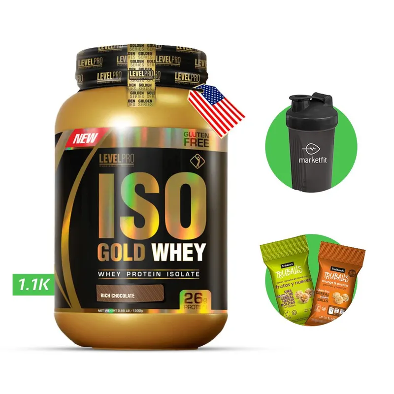 LEVEL PRO - Iso Gold whey 1.1kg Chocolate  LEVEL PRO  + regalos