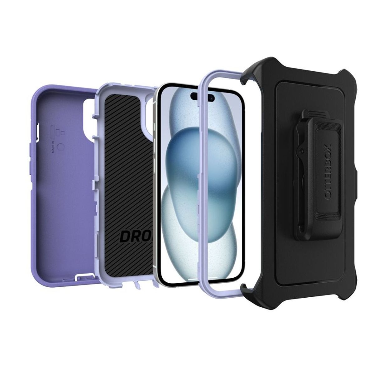 OTTERBOX - Funda Otterbox Defender para iPhone 15 Pro - Morado