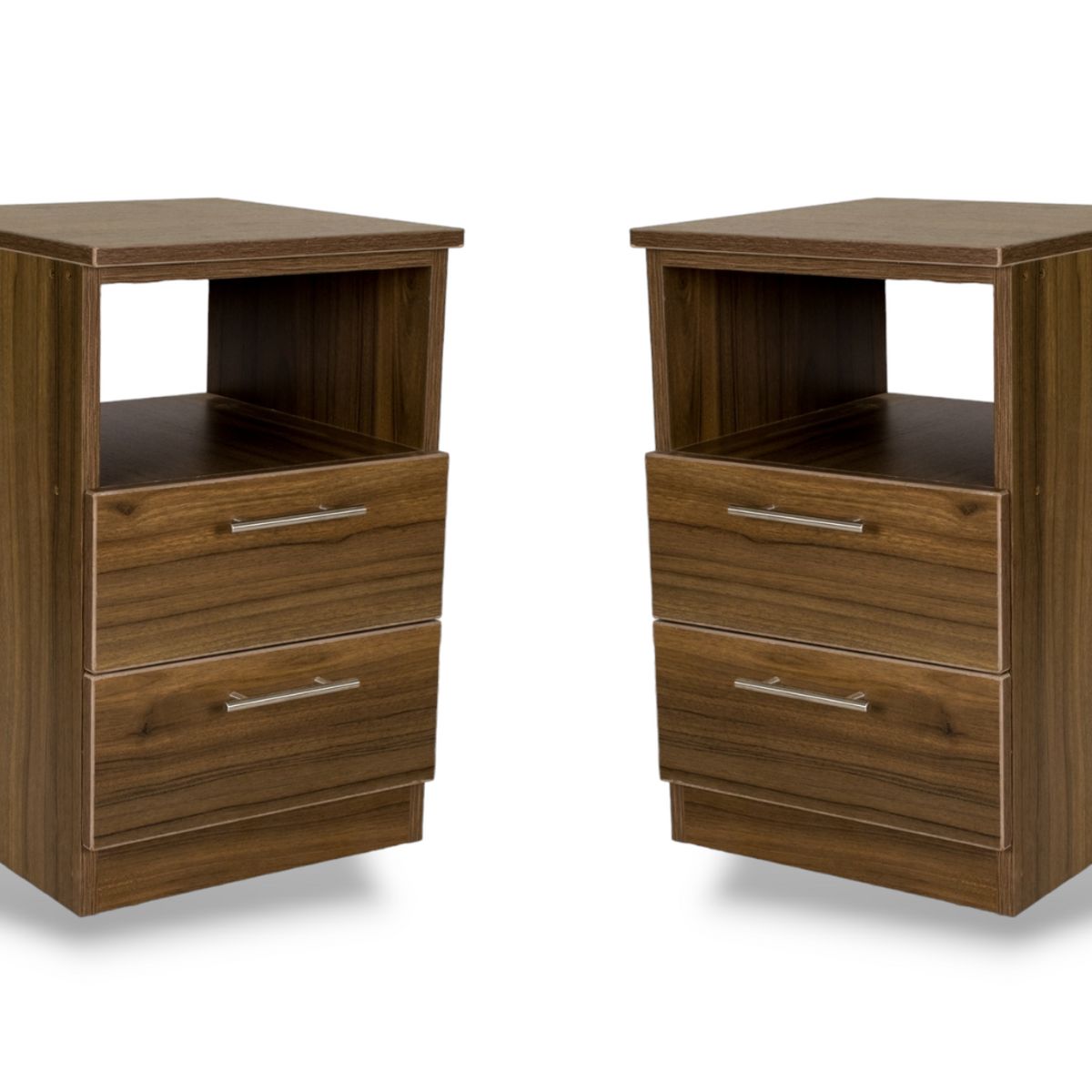MUEBLES MACRUMO - Veladores  de 2 Cajones Brixton (Set x2) - Armado