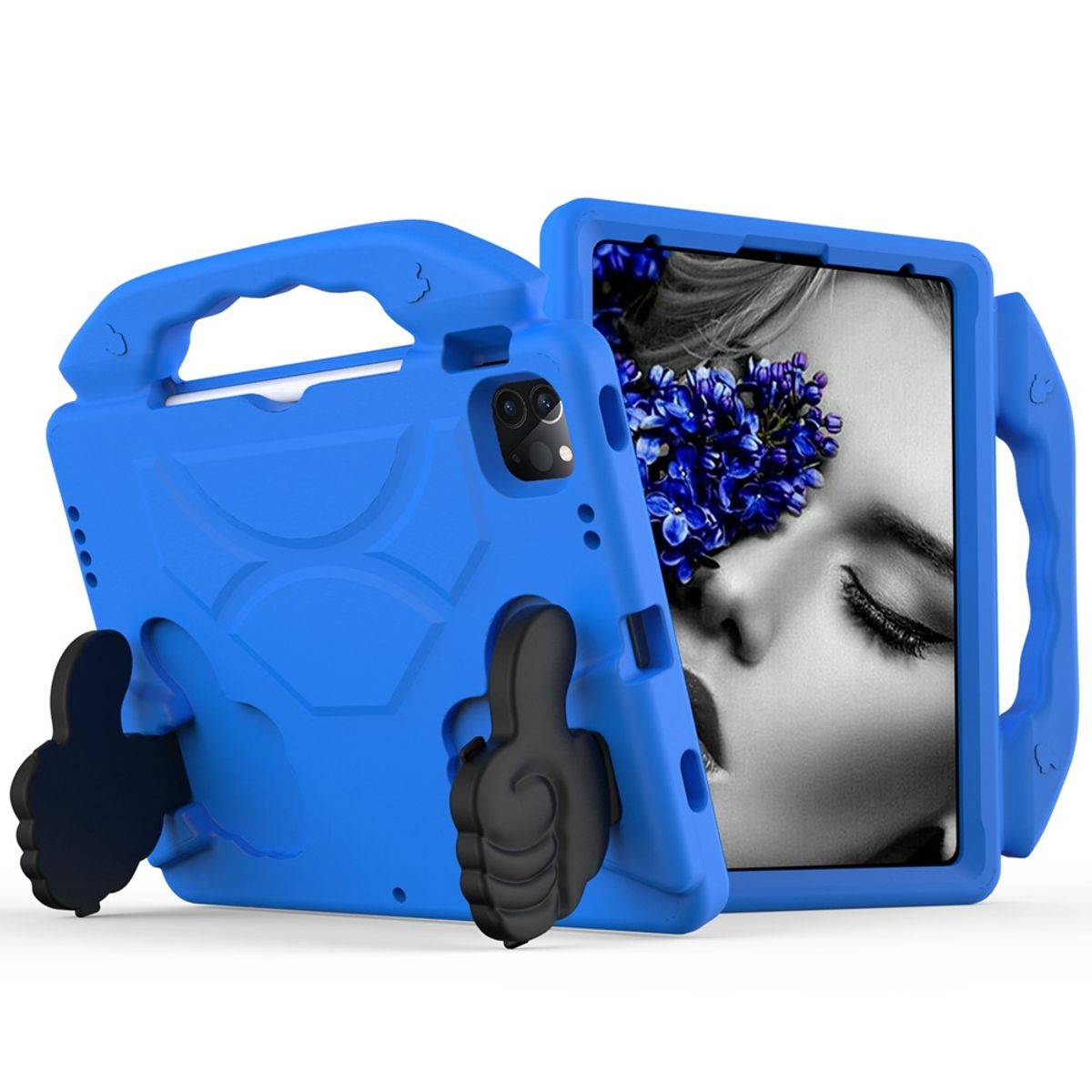 GENERICO - Funda para Samsung Tab A7 Lite 87 Gomas 360 Antishock Azul