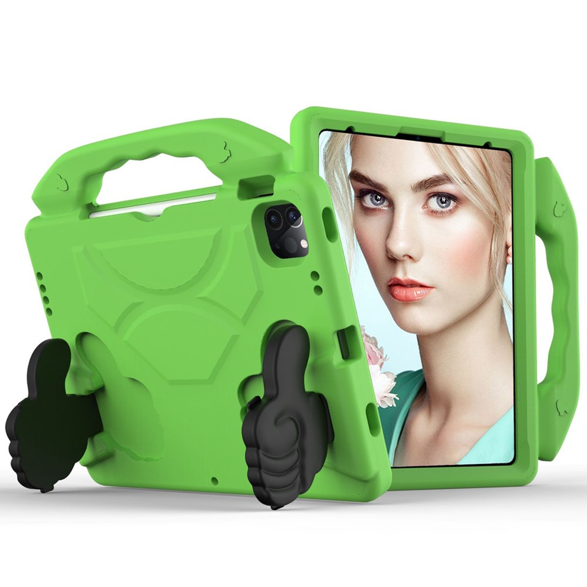 GENERICO - Funda para Lenovo Tab M10 HD 2da Gen 101 Gomas 360 Verde Resistente