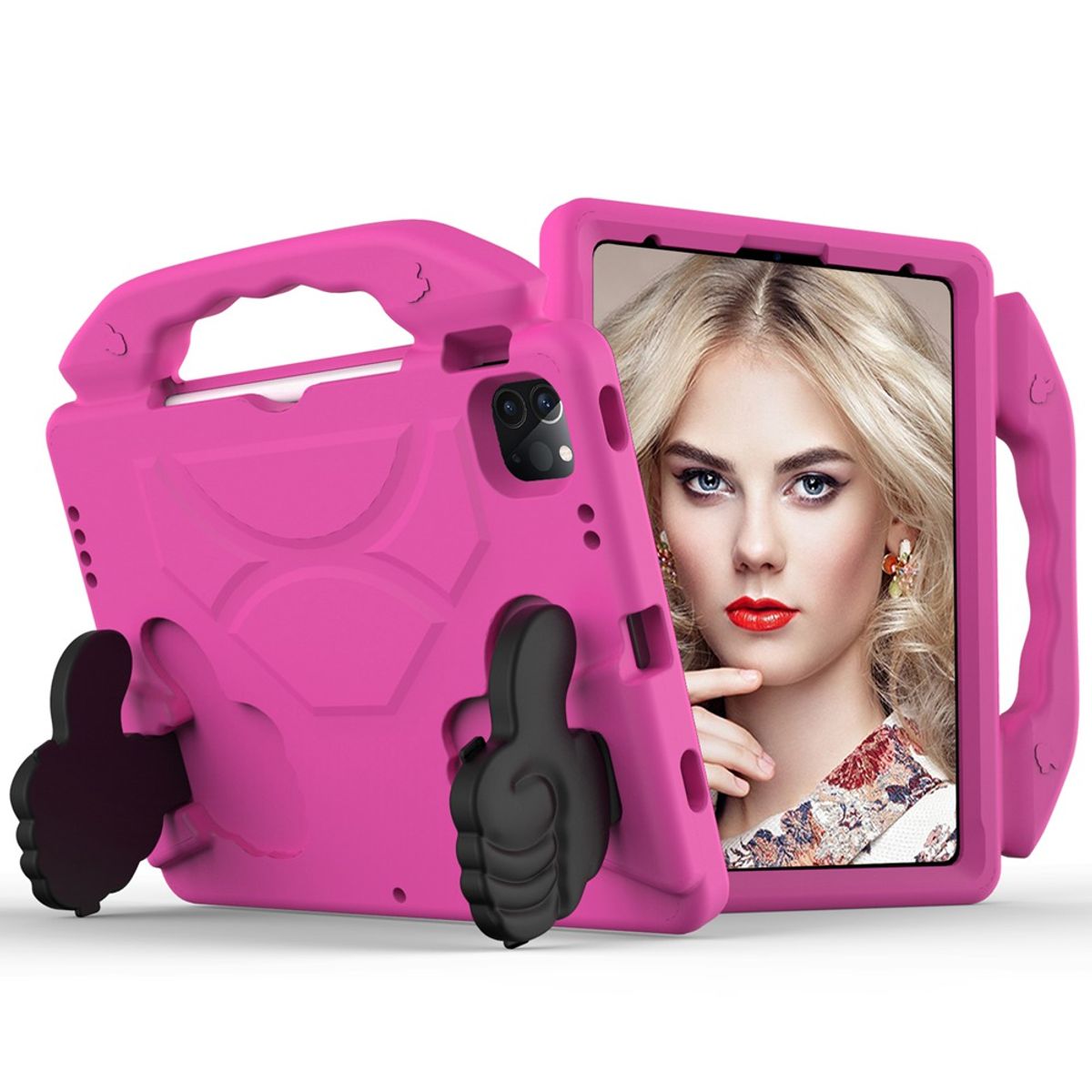 GENERICO - Funda para Lenovo Tab M10 Plus 3era Gen 106 Gomas 360 Fucsia