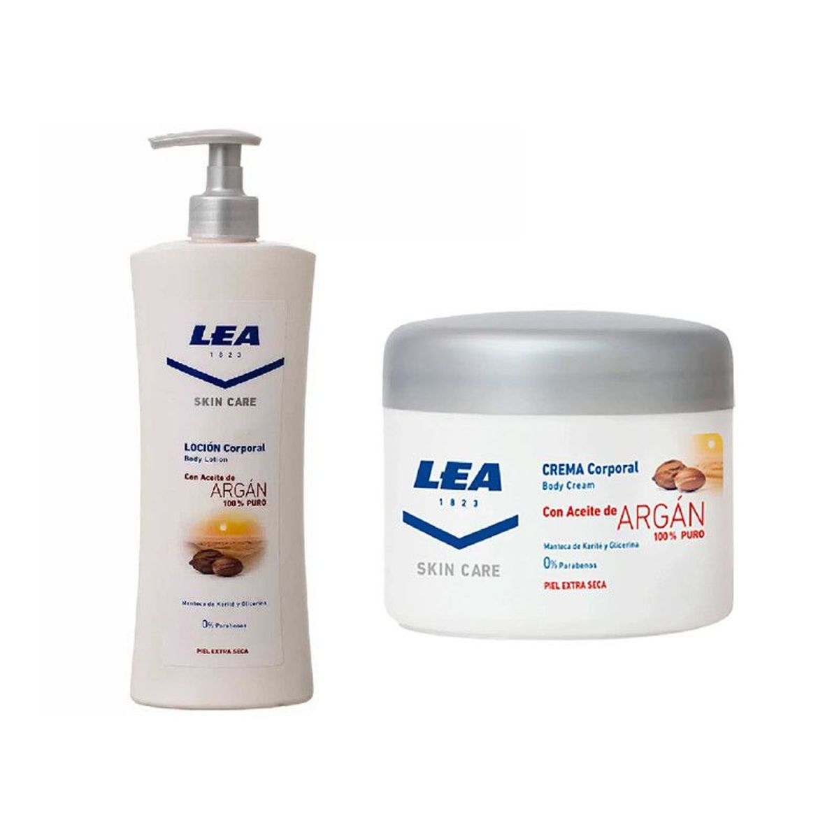 IMPORTADO MC - Dúo de aceite y loción de Argán Corporal LEA